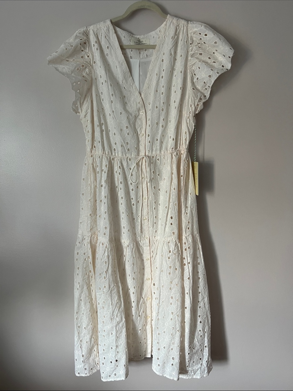 Trovata Birds of Paradis Kristi Eyelet Midi Dress – Size Large – NWT - Picture 8 of 16